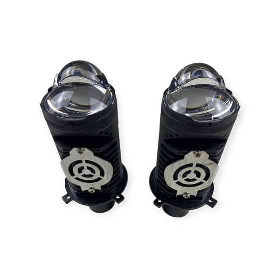 Автолампа з лінзою H4 12V-24V 60W EUROTUN NL-H 6000К 10000L CAN BUS радіатор LED Мукачево