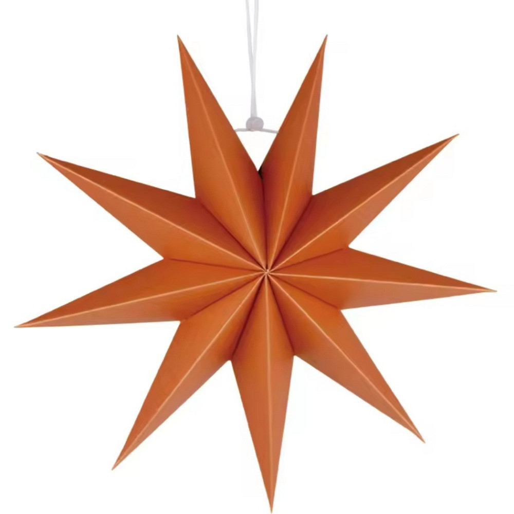 Звезда из картона матовая 30 см оранжевый Киев - изображение 1