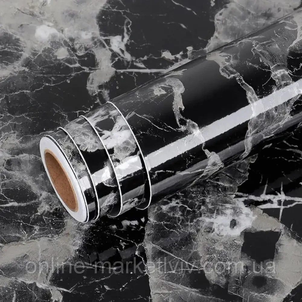 Самоклеюча плівка 3м х 60 см під мармур,Чорний SBR Київ - фото 2