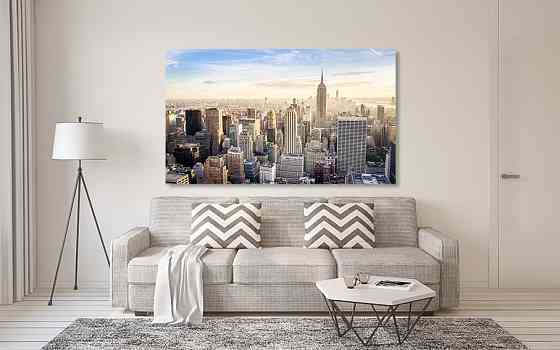 Картина холст в гостиную / спальню Місто  MLP_85 60x100 см Киев