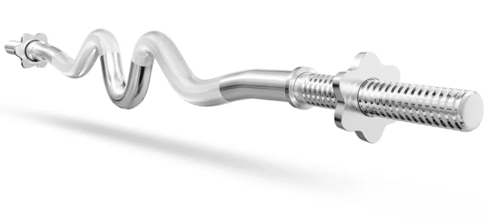 Набор 37 кг W-образный гриф + металлические диски Hop-Sport Strong Киев - изображение 2