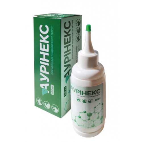 Ауринекс (аналог Аурикапа) 100 мл лосьон для очистки ушей животных, Ендомед Винница - изображение 1