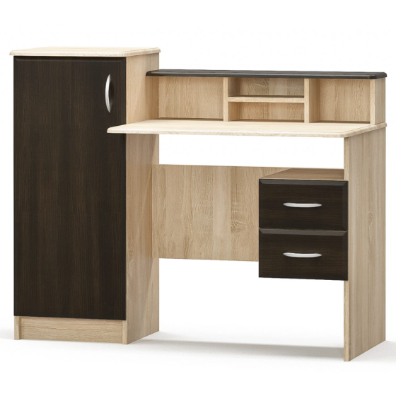 Письмовий стіл Пінокіо, Mebelservice, 121х58 см, Дуб самоа / Венге темний Львів