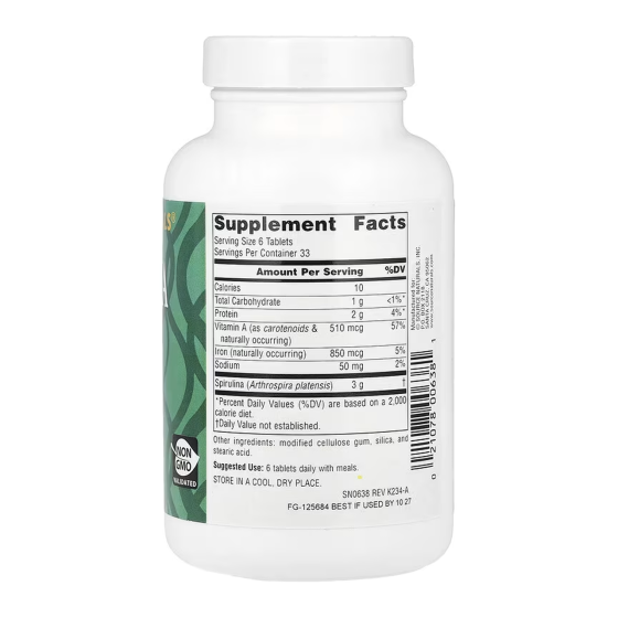 Спіруліна Source Naturals Spirulina 500 mg 200 таб Київ