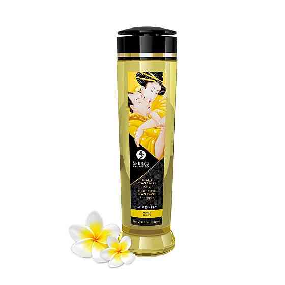 Масажна олія Shunga Serenity – Monoi (240 мл) натуральна зволожувальна Sex Aura Київ