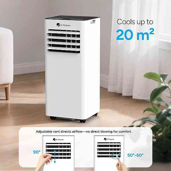 Портативный кондиционер DR.PREPARE DCAC07F Белый 7000 BTU Wi‑Fi App 4‑в‑1 охлаждение осушитель вентилятор Киев