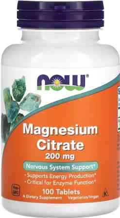 Цитрат магния NOW Magnesium Citrate 200mg 100 tabs Киев