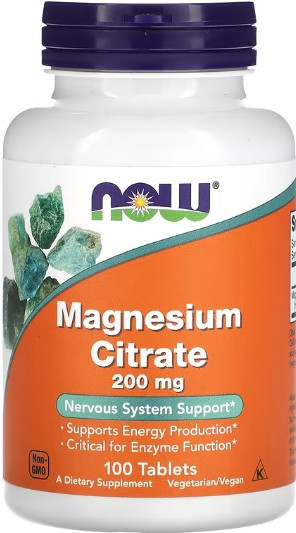 Цитрат магния NOW Magnesium Citrate 200mg 100 tabs Киев - изображение 1