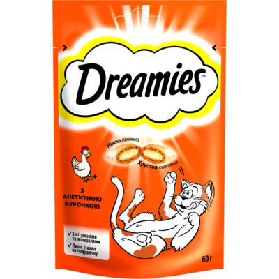Лакомство для котов Dreamies с курицей 60 г (4008429037894) Винница - изображение 1