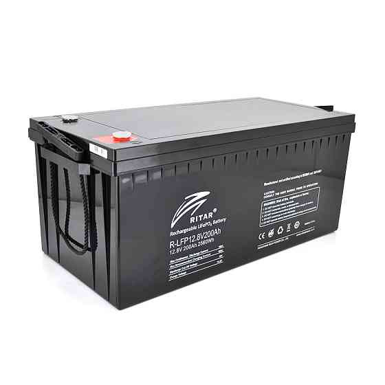 Акумуляторна батарея Ritar LiFePO4 12,8V 200Ah 2560Wh BMS100@4S ( 522 х 240 х 219 (224) ) Q1 Київ