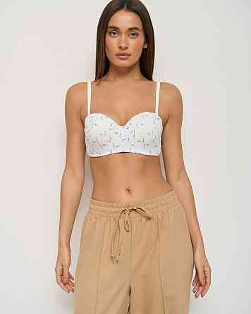 Жіночий бюстгальтер тканина-косичка Nicoletta 80608 80B, Молочний 1 Київ