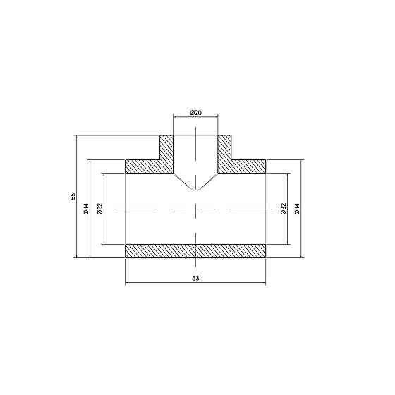 Тройник PPR Thermo Alliance 32х20х32 Київ