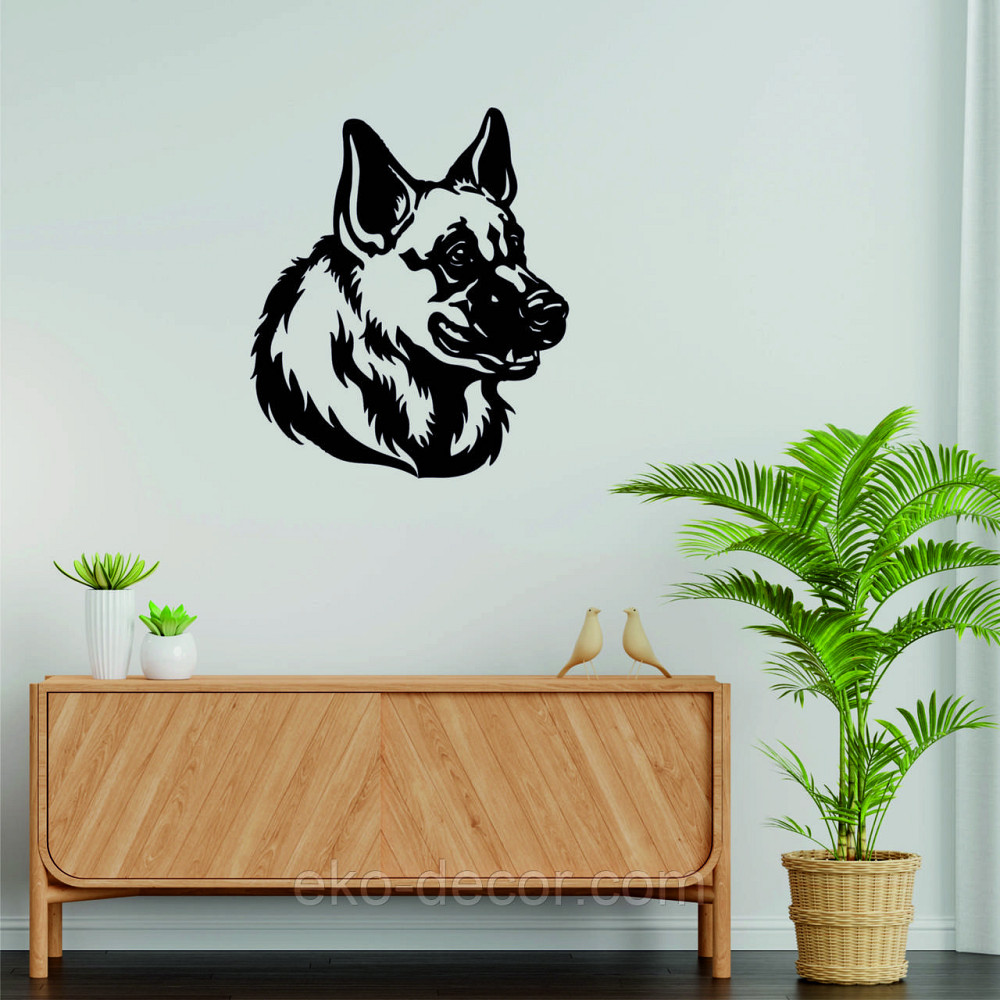 Декоративное настенное Панно «Овчарка», Декор на стену 90*78 см, Черный Киев - изображение 1