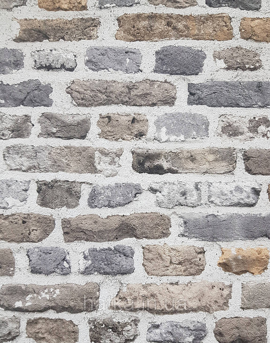 Обои виниловые на флизелине AS creation The Bos 0.53х10 под кирпич структурные черные серые коричневые Киев - изображение 3