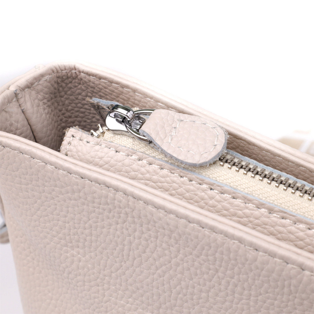 Повсякденна плечова сумка з натуральної шкіри Vintage 22915 Білий Київ - фото 5