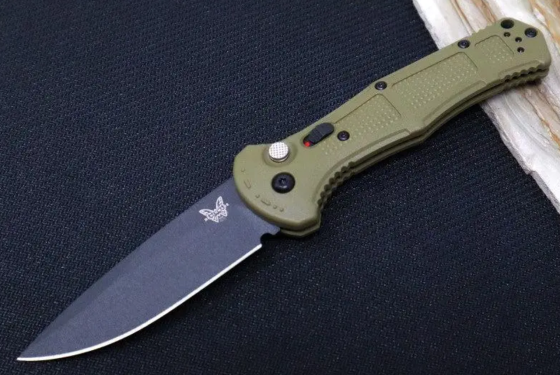 Ніж викидний Benchmade K2042, 440 - Олива Дніпро