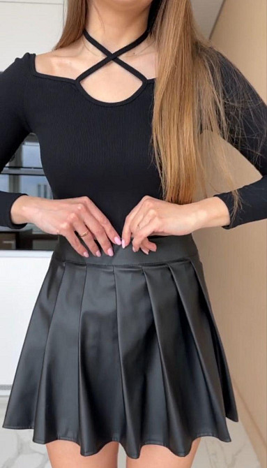 Жіноча стильна базова кофточка трикотаж рубчик Чорний, 46/48 Одеса - фото 3