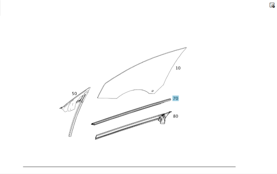 Mercedes-Benz  A1177250282 Хром молдинг під скло передніх правих дверей CLA Shooting Brake X117 CLA C117 Одесса
