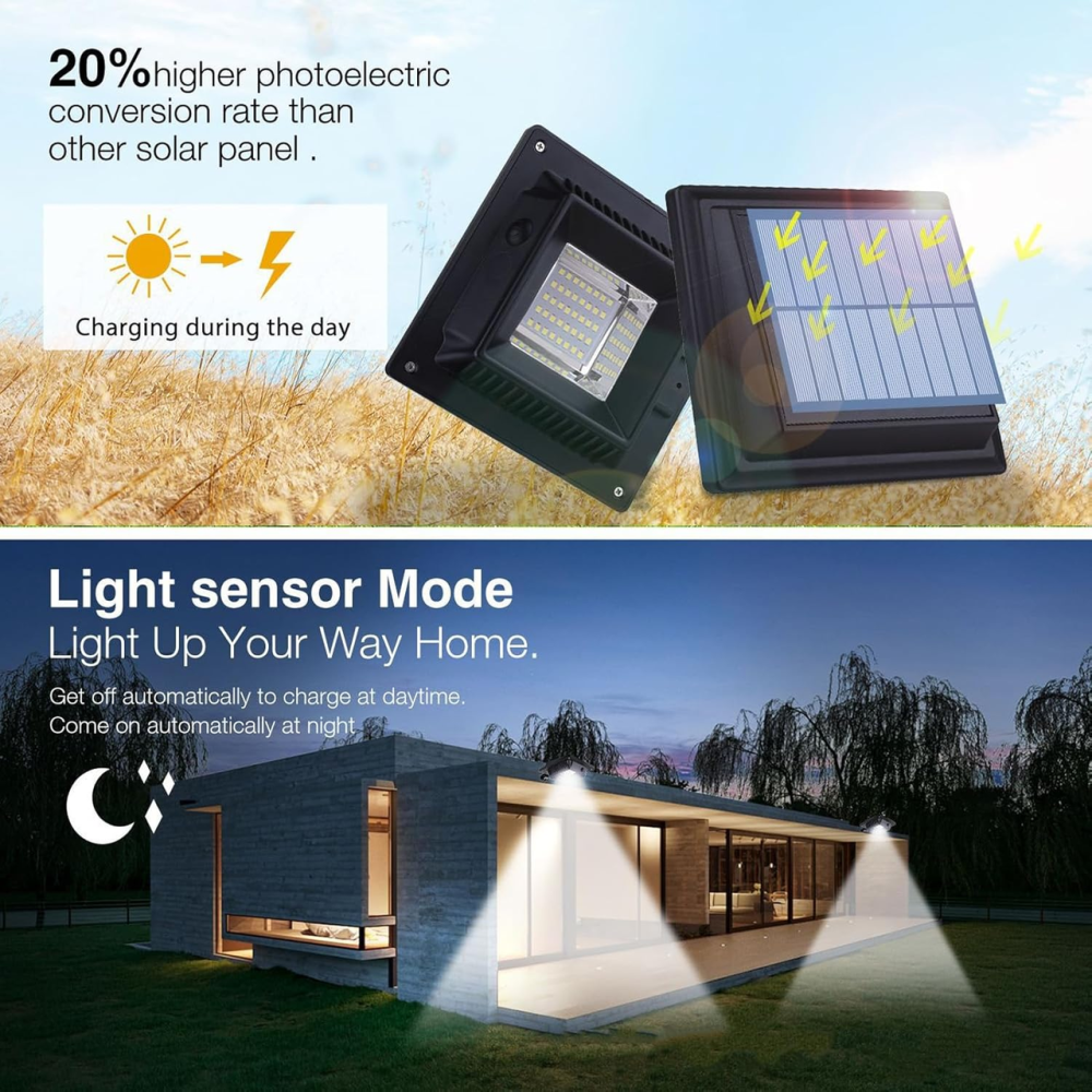 Б/у настенный светильник на солнечной батарее 25 LED, IP65, 1800 мА·ч, холодный белый свет, черный Киев - изображение 7