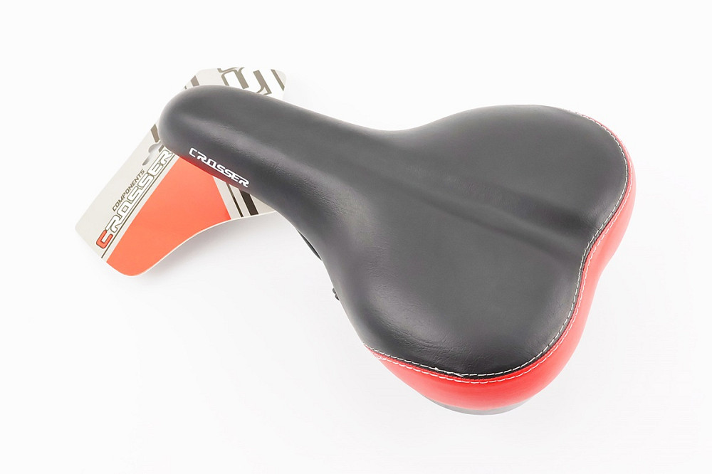 Сидіння ХВЗ/Gamma 265x170мм чорно-червоне Київ - фото 1