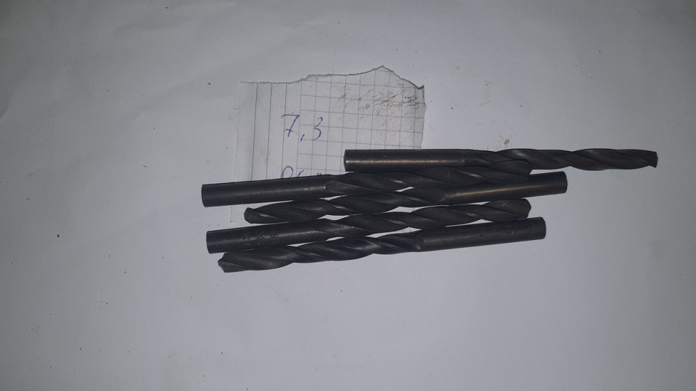 Сверло с цилиндрическим хвостовиком 7.3 мм. Р6М5. СССР. Харьков - изображение 1