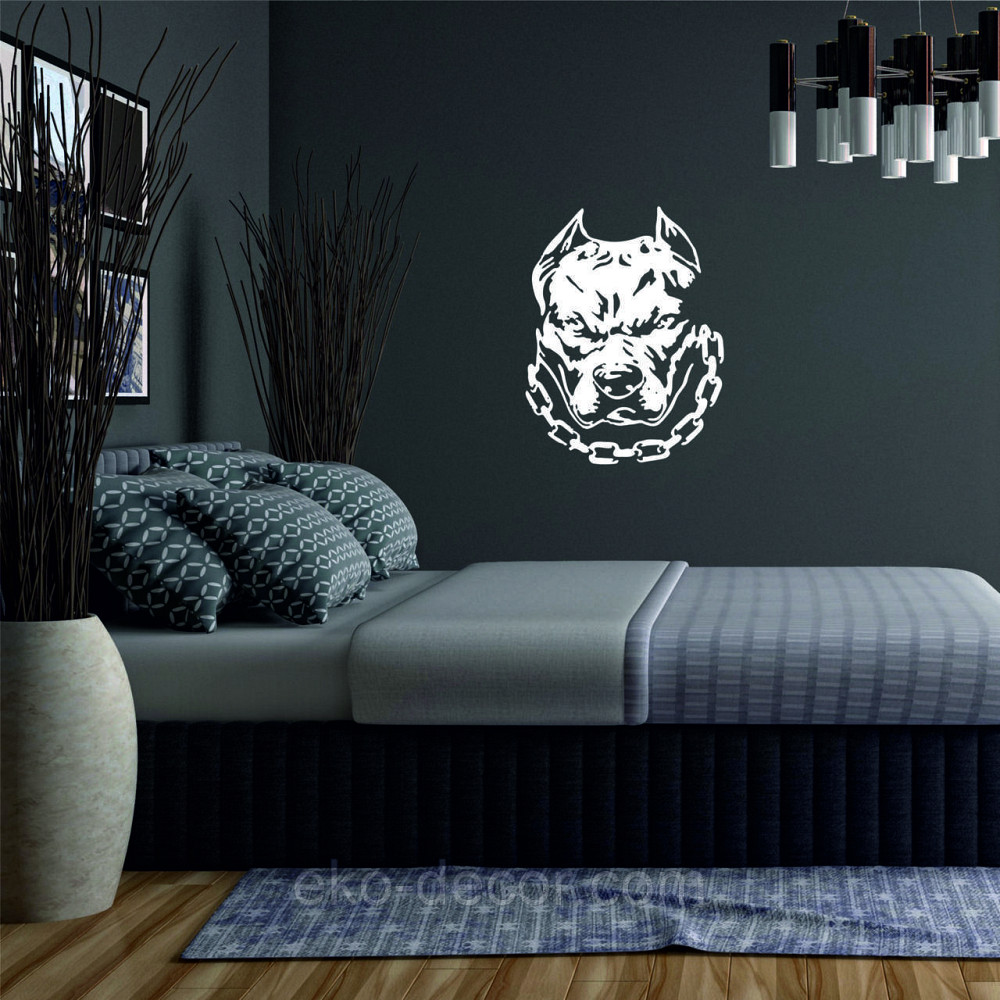 Декоративное настенное Панно «Питбуль», Декор на стену 110*84 см, Белый Киев - изображение 3