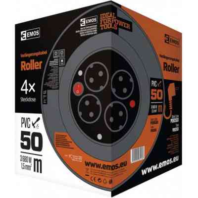 Сетевой удлинитель EMOS катушка 4 роз., 50 м (P092501) Винница