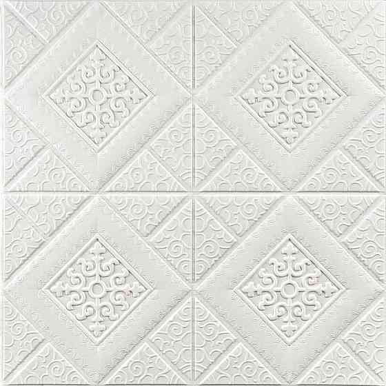 Самоклеюча декоративна настінно-стельова 3D панель вензеля в ромбі 700х700х5мм (374) SW-00000881 Дніпро