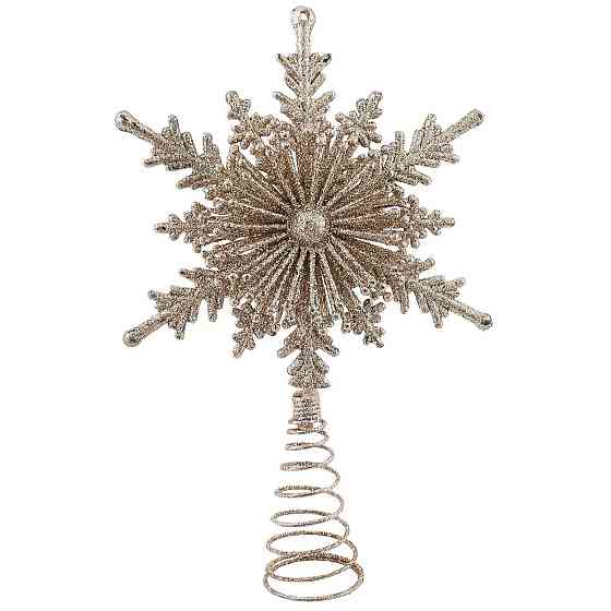 Верхушка на елку Звездочка декор 23 на 15 см бронзовый Киев