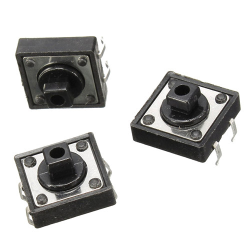 Кнопка тактова, мікрік 100шт, DIP 4 контакта, 12x12x7.3мм Вінниця - фото 1