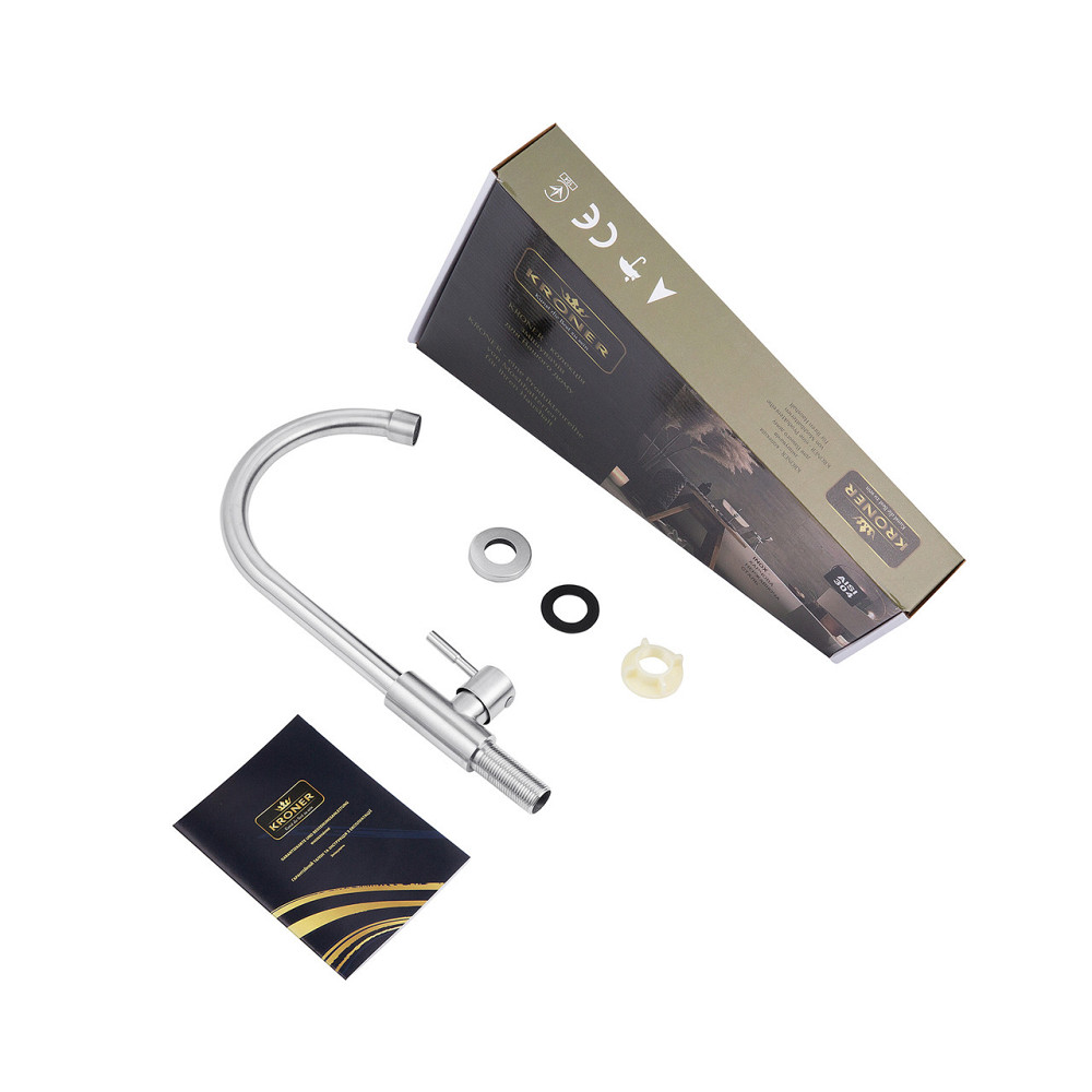 Кран на одну воду Kroner KRP Edelstahl Klassisch — ESG098 сатин Київ - фото 9