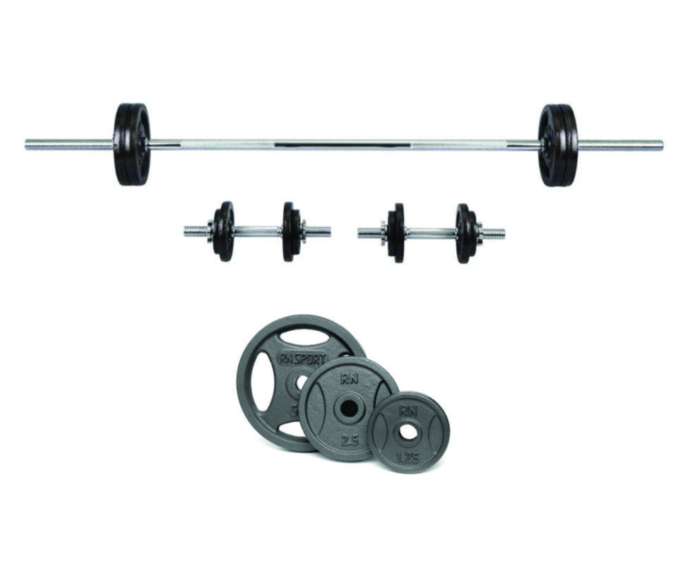 Набор Штанга 30 кг + Гантели по 10кг наборные Гантели, гири, штанги и диски металлические блины Киев - изображение 1