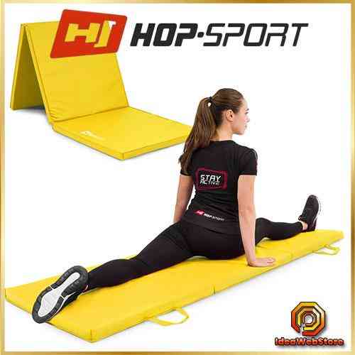 Гімнастичний жорсткий мат HS 4 см складний для тренувань занять спортом вдома та в залі гімнастики і фітнесу Київ