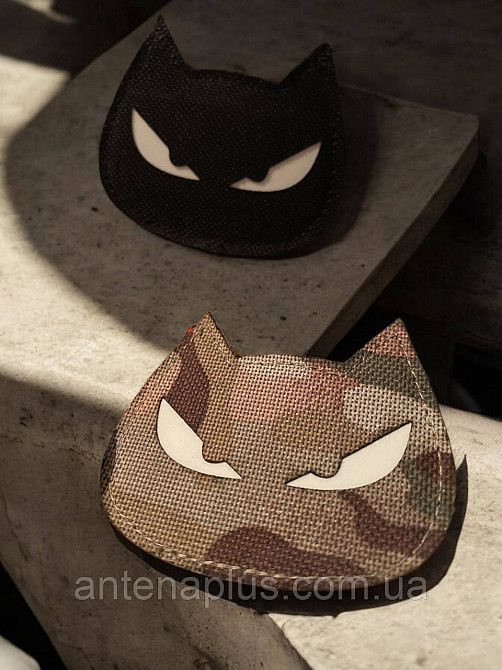 «Злий котик» шеврон / патч чорний Laser cut Київ - фото 4