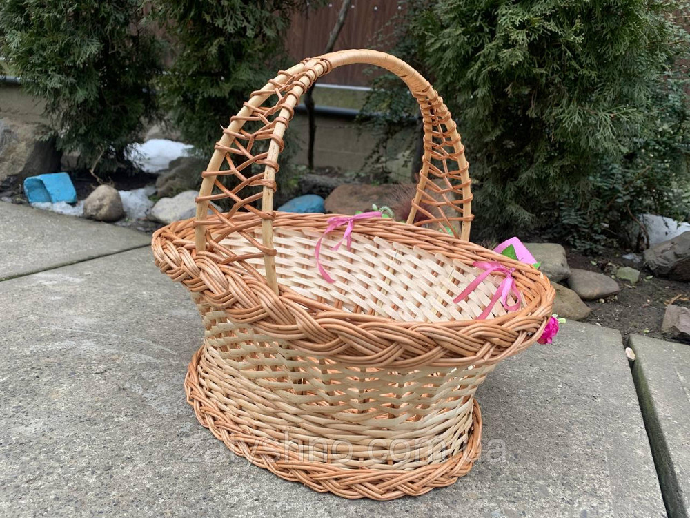Корзинка с украшением, плетеная из лозы Киев - изображение 6