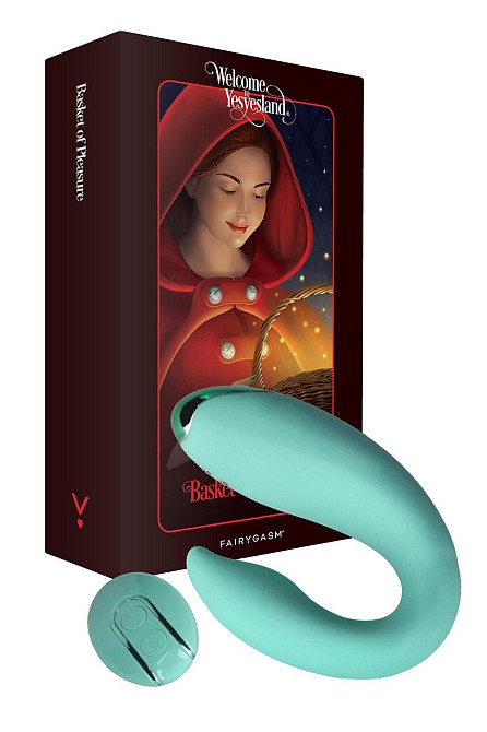 Вібратор для пар FairyGasm PleasureBerry green, зарядний кейс, пульт ДК Sex Aura Київ - фото 1
