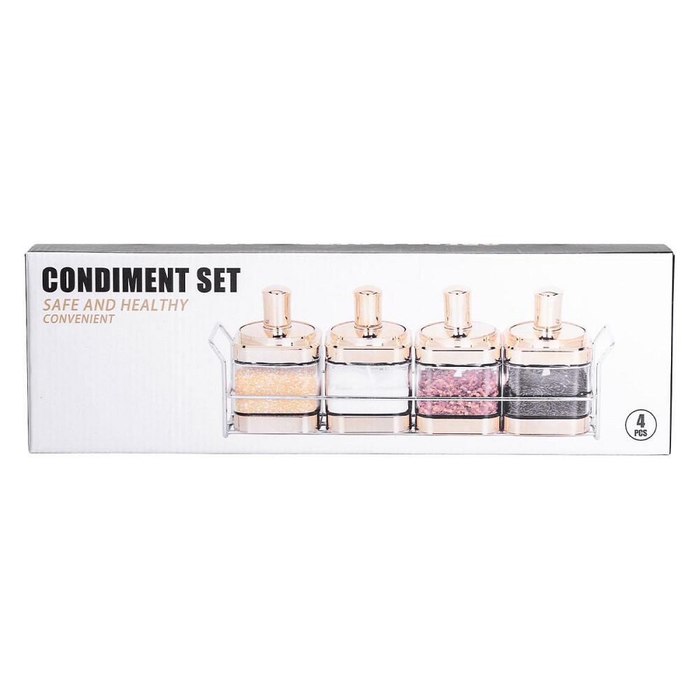 Набір скляних банок для сипучих продуктів на підставці Київ - фото 6