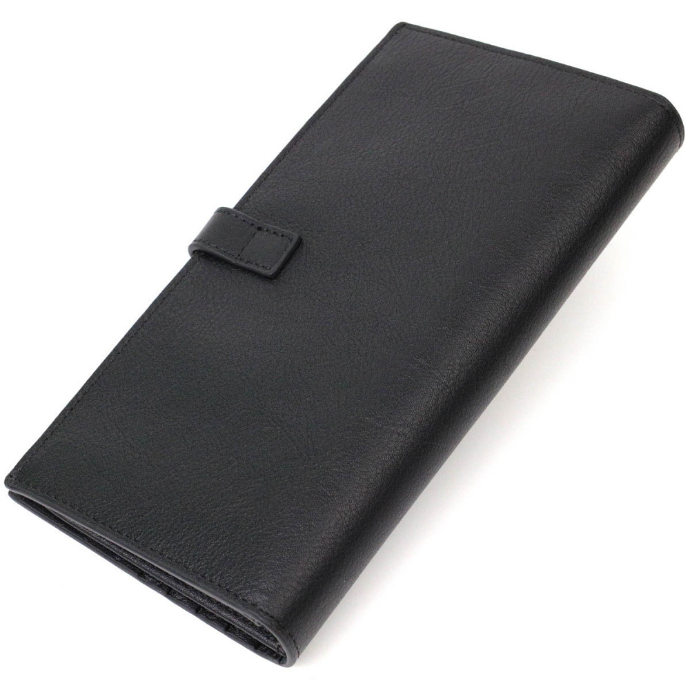 Женский тонкий кошелек из натуральной кожи Черный (Tony Bellucci) Киев - изображение 6