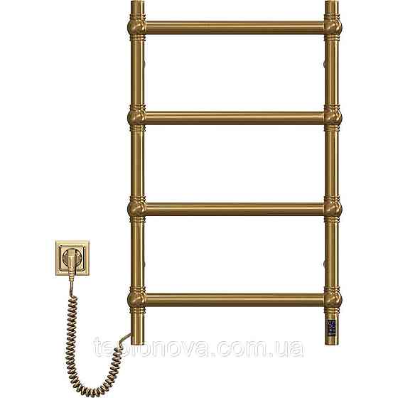 Електрична неіржавка сушарка для рушників Retro 500х800 Sensor, ліва бронза Чернівці