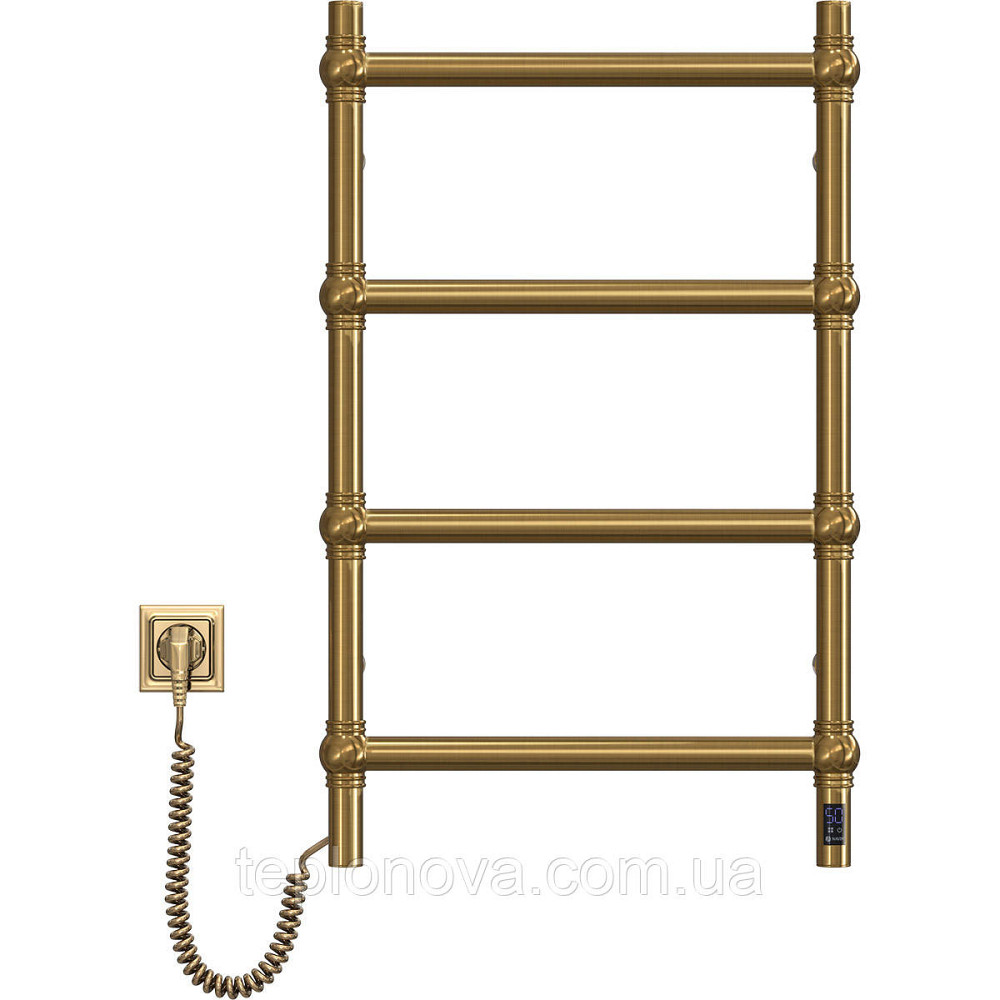 Електрична неіржавка сушарка для рушників Retro 500х800 Sensor, ліва бронза Чернівці - фото 2