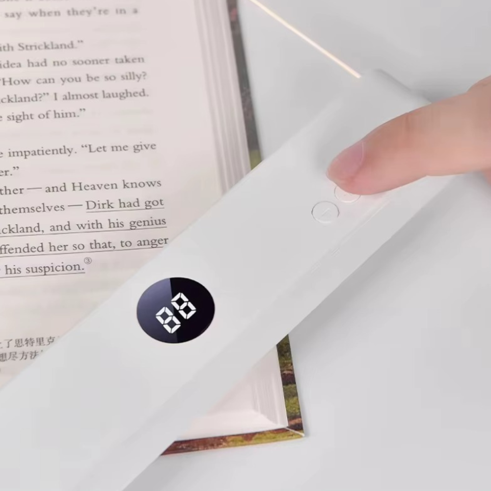 Лампа-нічник для читання книг світлова панель світильник для сторінок, світлодіодний з регулюванням яскравості, таймером, чорна Кам'янець-Подільський - фото 4