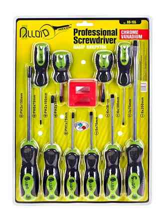 Набор отверток 10 предм. шлиц и крест ALLOID Винница