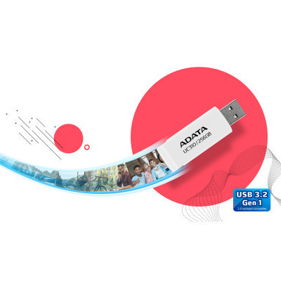USB флеш накопитель ADATA 256GB UC310 Black USB 3.0 (UC310-256G-RBK) Винница - изображение 8