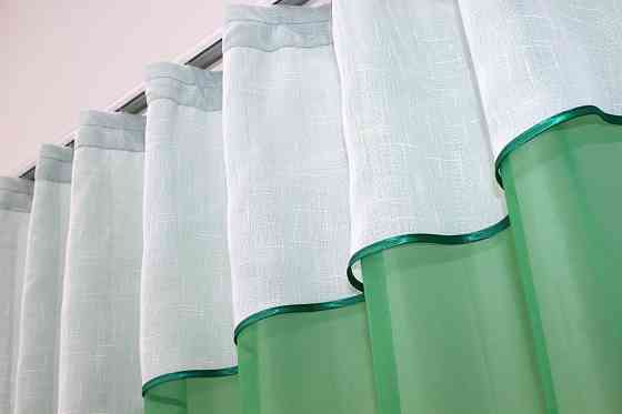 Кухонная занавеска VR-Textil № 047к арка зеленый с белым 260х170 см (52-0329) Киев