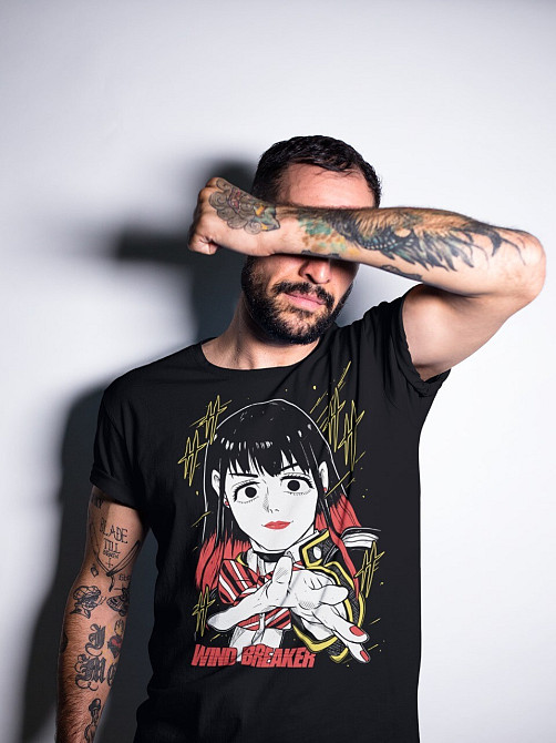 Футболка аниме Винд Бреакер Гифтс Теен оверсайз (S/M/L) Черний AnimeJ0553 Днепр - изображение 1