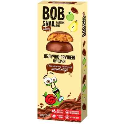 Цукерка Bob Snail Равлик Боб Яблуко-Груша в молочному шоколаді 30 г (4820219341611) Вінниця