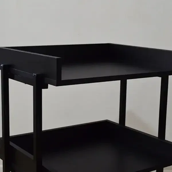 Візок косметологічний на 3 полиці з бортиками UK-04 Чорний Київ - фото 6