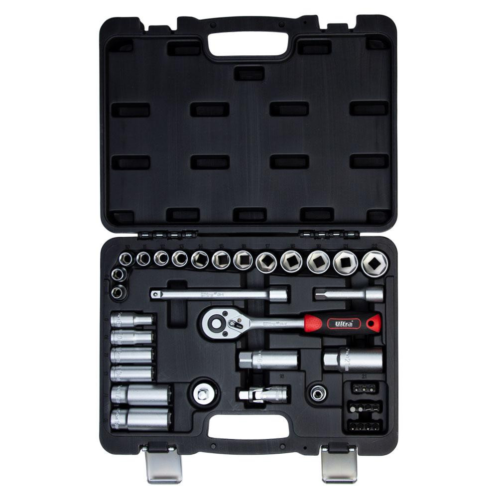 Набір насадок торцевих і біт 3/8" 39 шт CrV Taiwan ULTRA (6003092) Київ - фото 3