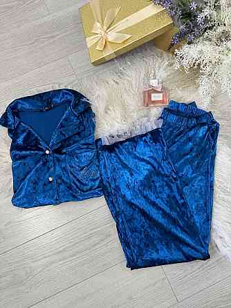 Женская домашняя повседневная пижама из мраморного велюра Электрик, 46/48 Одесса