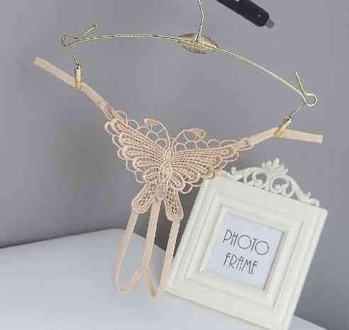 Трусики з метеликом та розрізом жіночі універсальний бежевий Київ